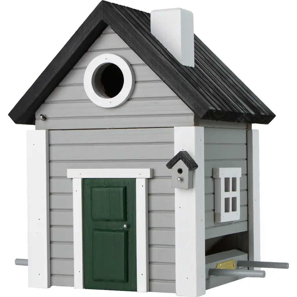 Vogelhaus Grau