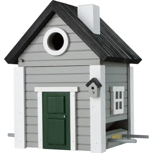 Vogelhaus Grau